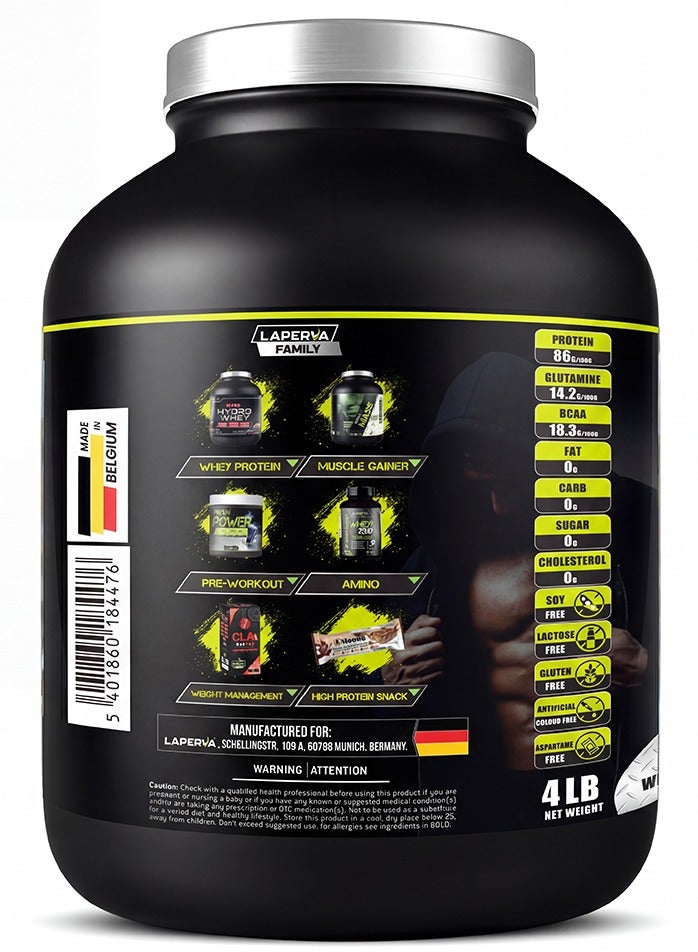 Laperva Iso Triple Zero Whey Protein Isolate Next Generation, Belgian Chocolate, 4 LB - Image 2